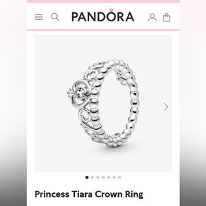Pandora Princess Crown ring size 7